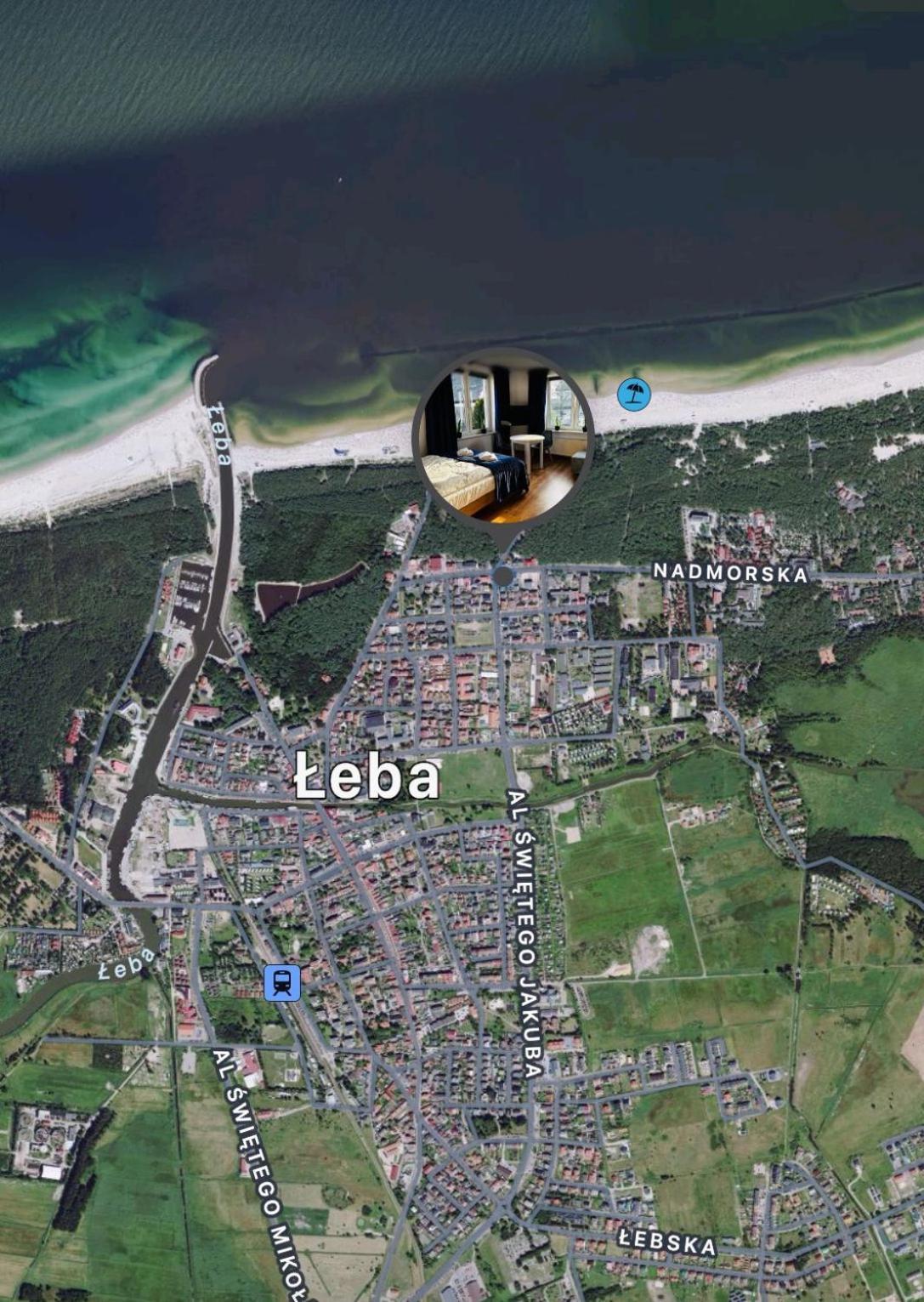 Pokoje Goscinne Nad Morzem Łeba Esterno foto